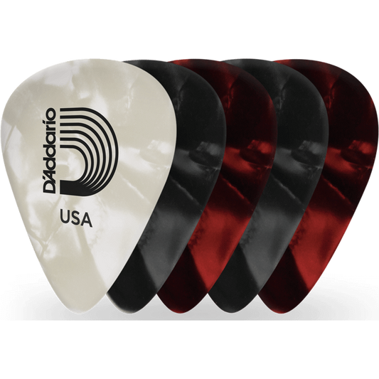 D'Addario Classic Pearl Celluloid Pick Assortment (25 Pack)