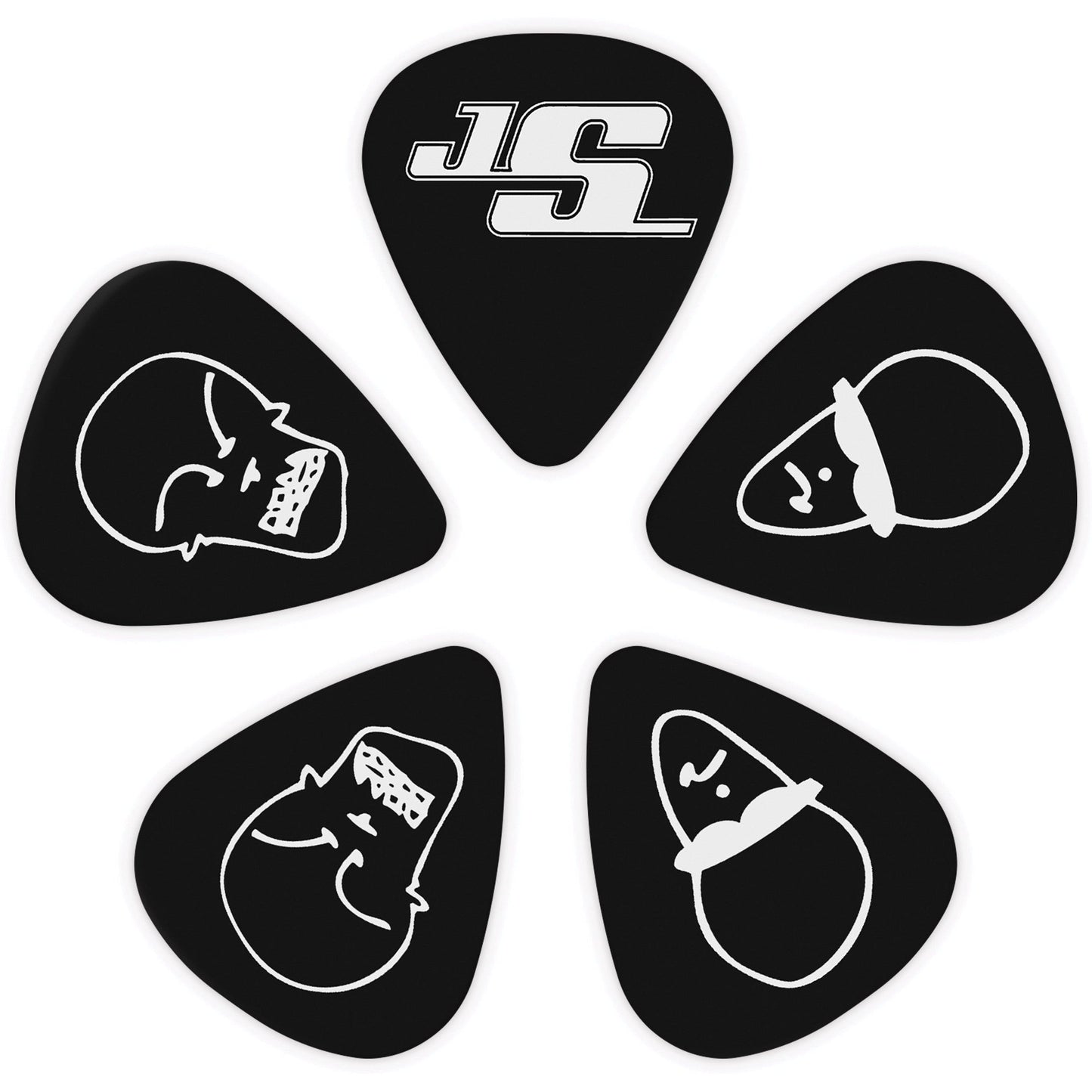 D'Addario Joe Satriani Guitar Picks, Black, 10 Pack, Light