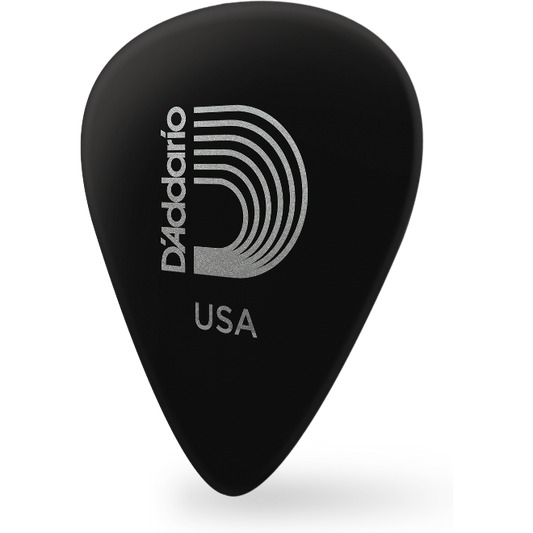 D'Addario Black Celluloid Guitar Pick – Light (10 Pack)