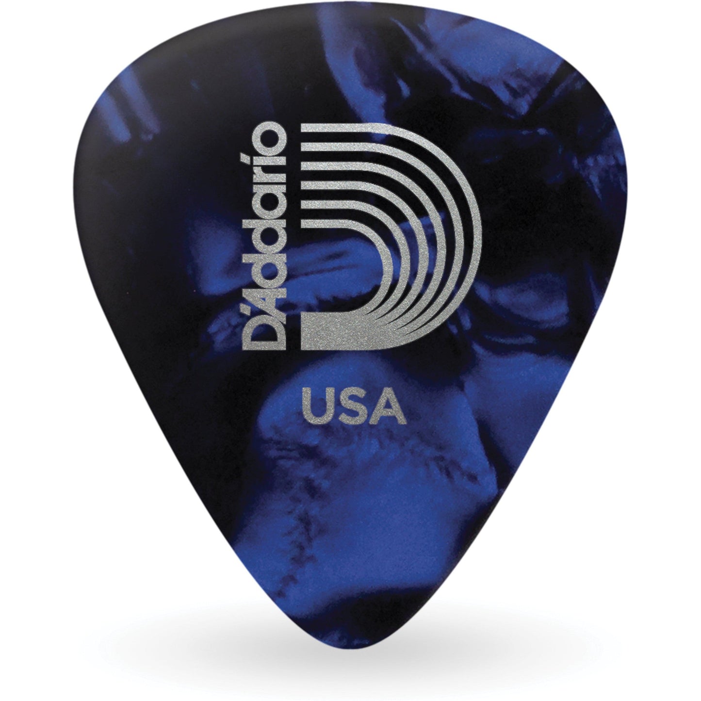 D'Addario Blue Pearl Celluloid Guitar Picks, 100 Pack, Light