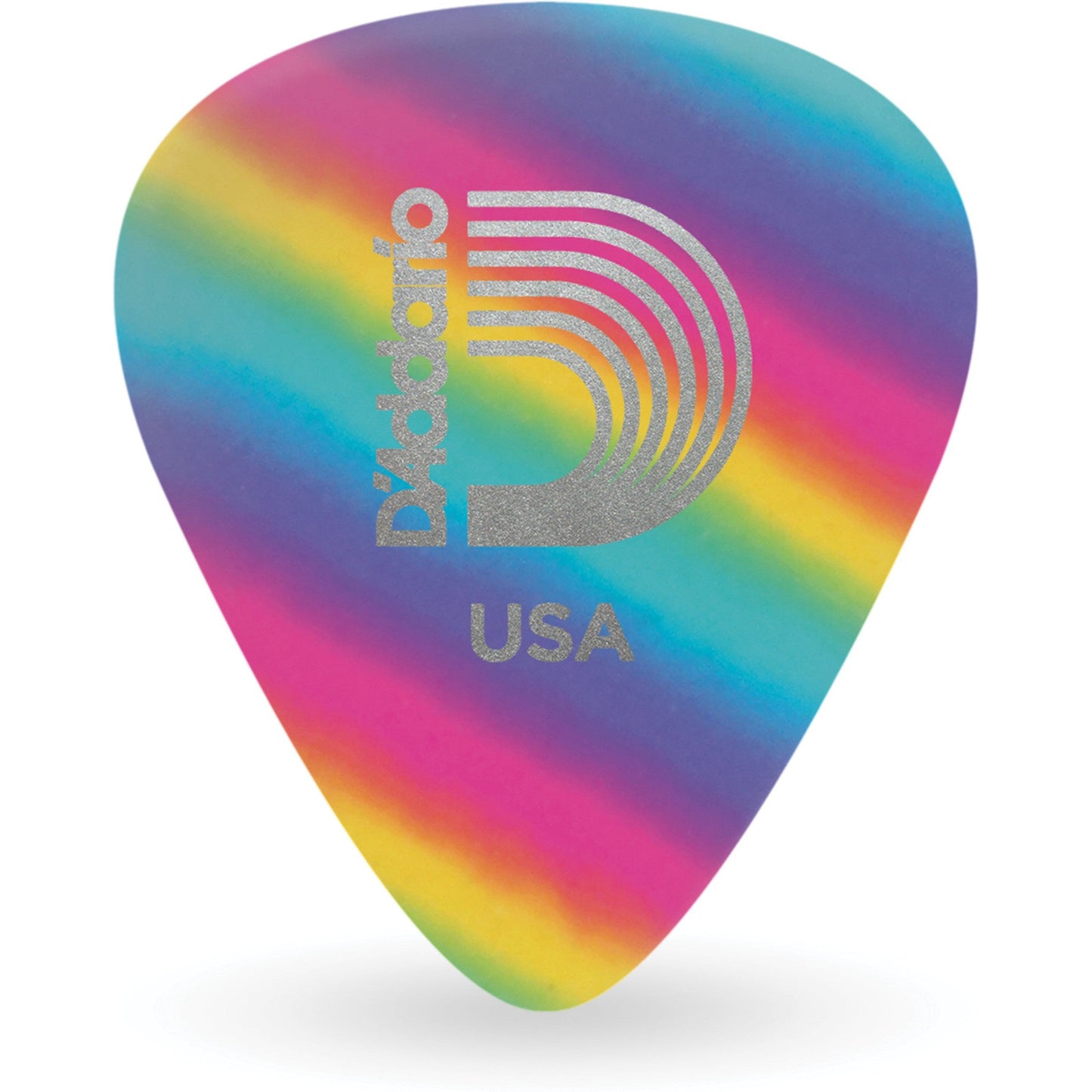 D'Addario Rainbow Celluloid Guitar Picks 100 Pack, Light