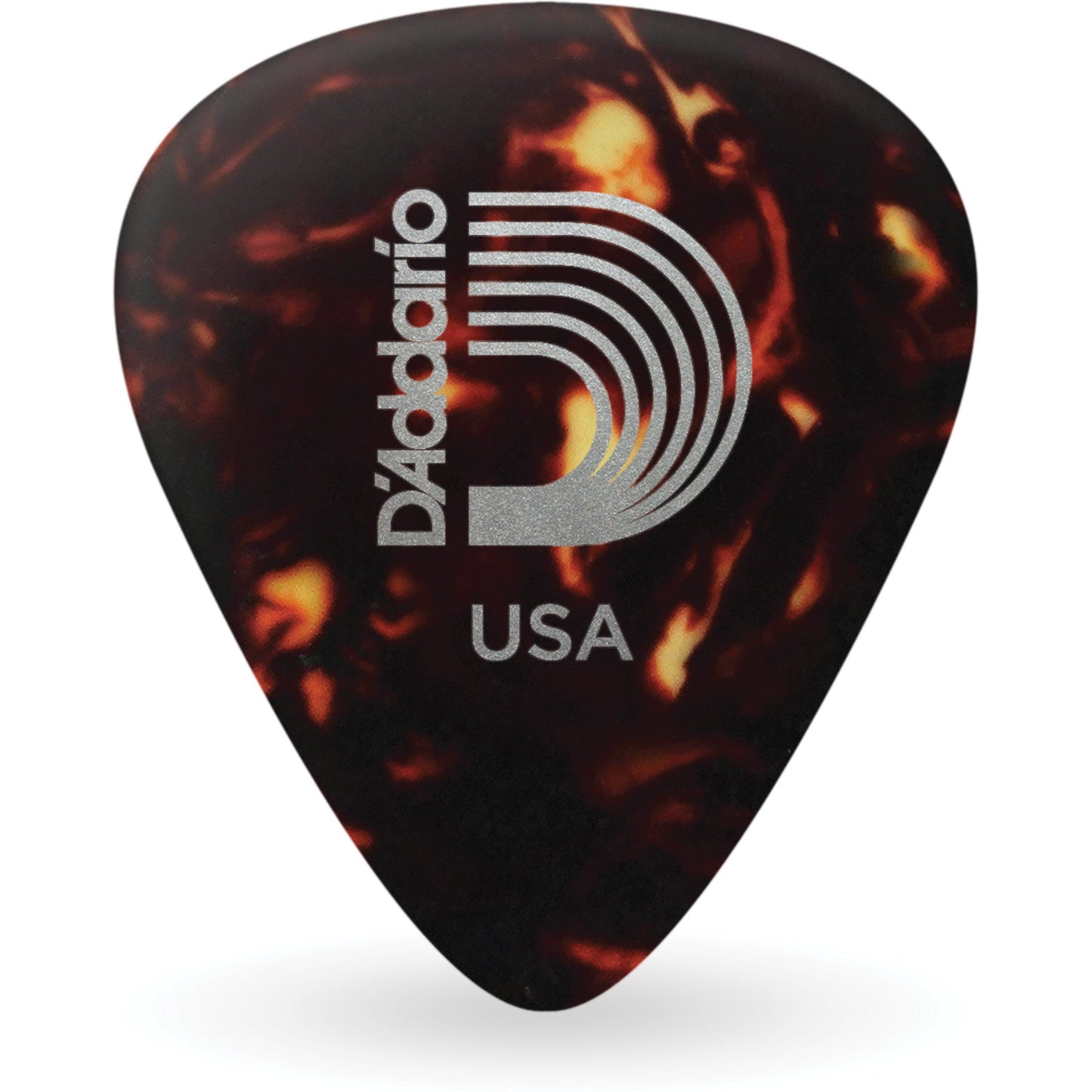 D'Addario Shell-Color Celluloid Guitar Picks, 100 Pack, Light