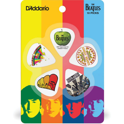 D'Addario Beatles Guitar Picks, Albums 10 Pack, Thin