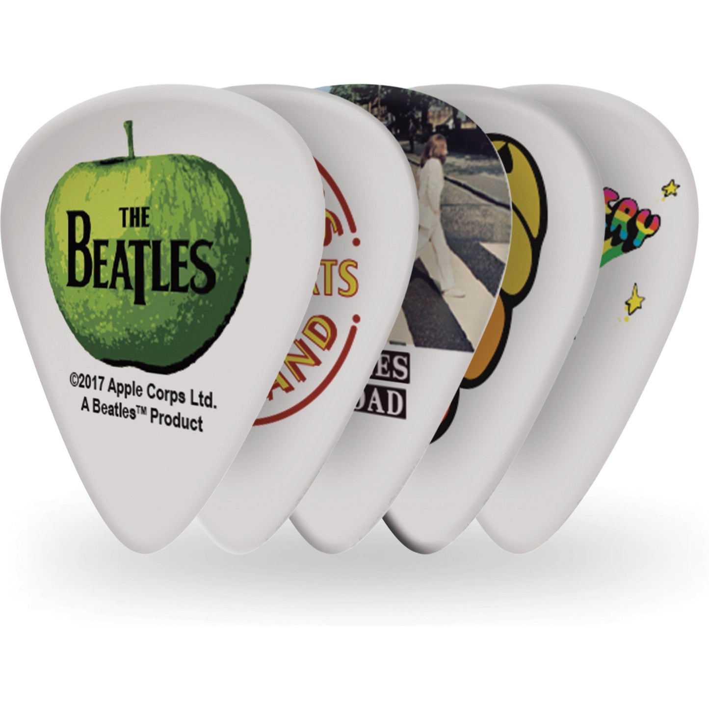 D'Addario Beatles Guitar Picks, Albums 10 Pack, Thin