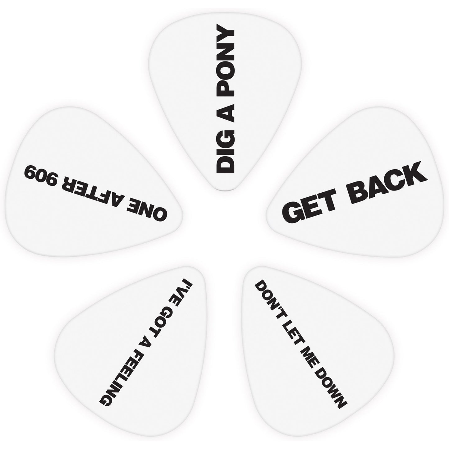 D'Addario Beatles Guitar Picks, Get Back, 10-Pack, Light