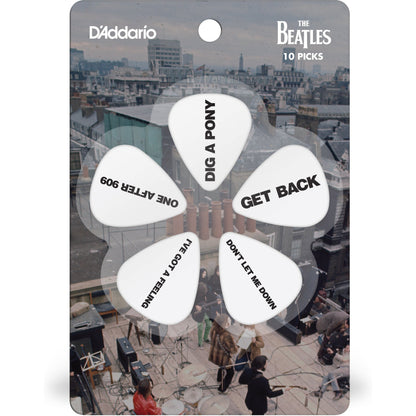 D'Addario Beatles Guitar Picks, Get Back, 10-Pack, Light