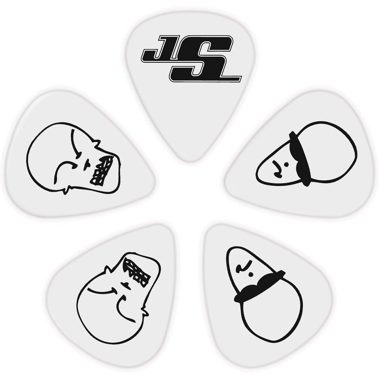 D'Addario Joe Satriani Guitar Picks, White, 10 Pack, Light