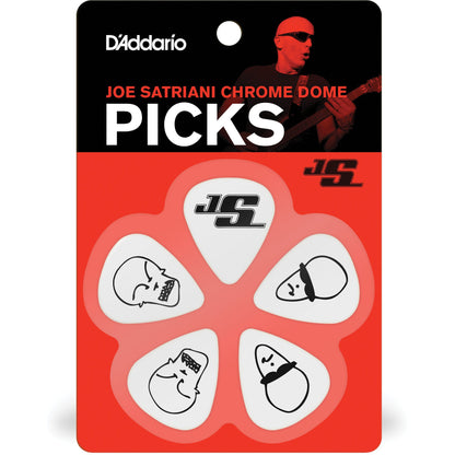 D'Addario Joe Satriani Guitar Picks, White, 10 Pack, Light