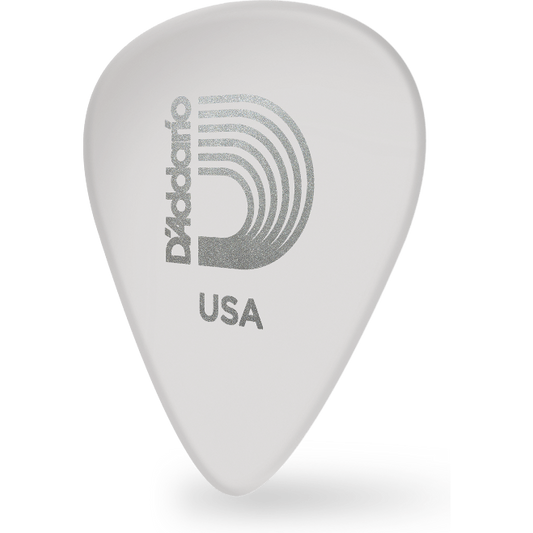 D'Addario White-Colour Celluloid Guitar Pick – Heavy (10 Pack)