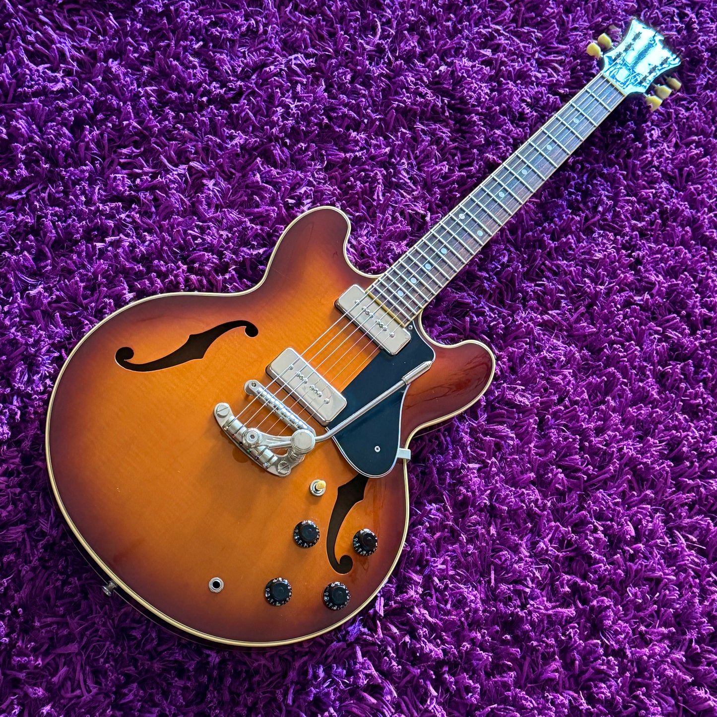 2010 Fujigen Masterfield P90 Semi-Hollow Antique Sunburst (MIJ Fujigen)