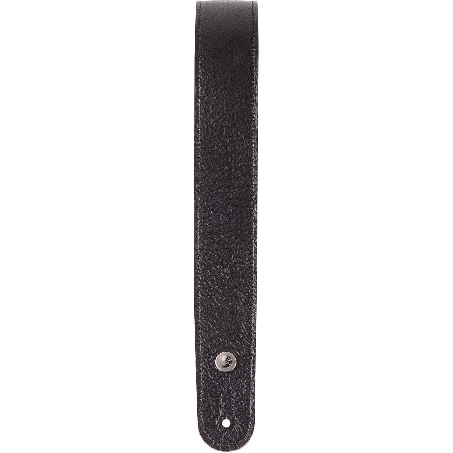 D'Addario Slim Garment Leather Guitar Strap, Black