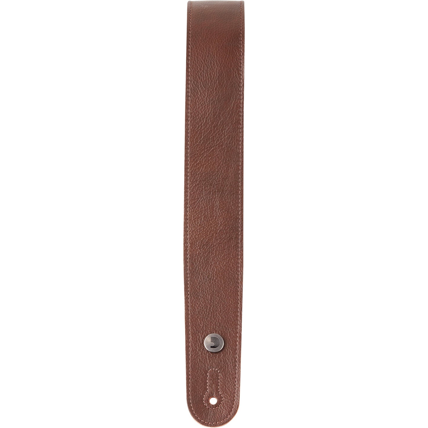 D'Addario Slim Garment Leather Guitar Strap, Brown