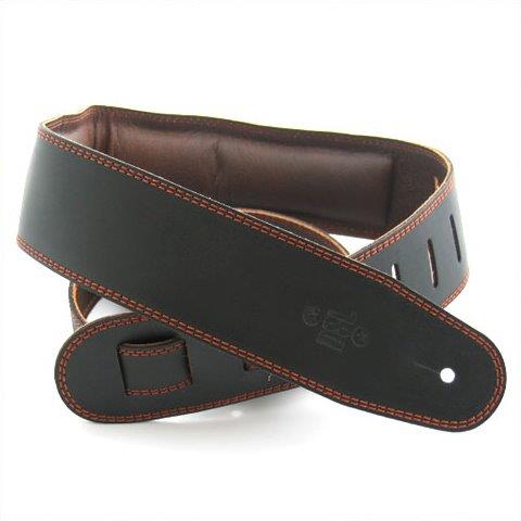 2.5 INCH PADDED GARMENT STRAP BLACK/BROWN