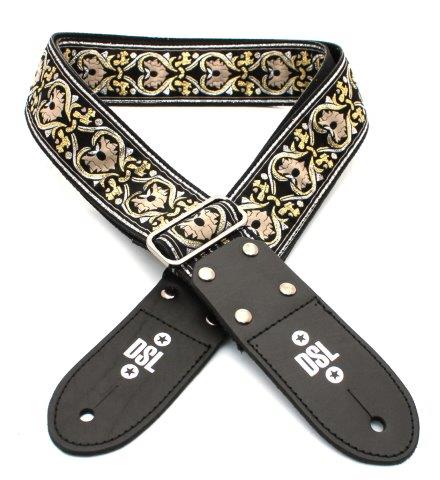 2 INCH JACQUARD WEBBING STRAP GOLD AND SILVER PA