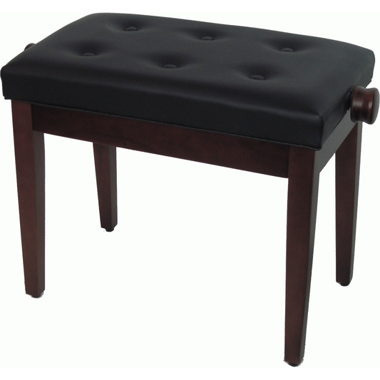 Ashton APB200MRWBT Piano Stool - Rosewood Legs with Black Padded Top