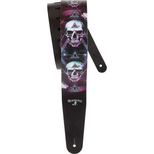 D'Addario Alchemy Leather Guitar Strap, Dark Synth