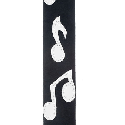 D'Addario Icon Collection Leather Guitar Strap, Note