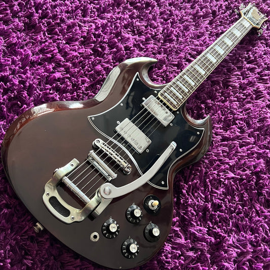 Early 1970s Ibanez 2354 SG Style Guitar Walnut (w/ OHSC)