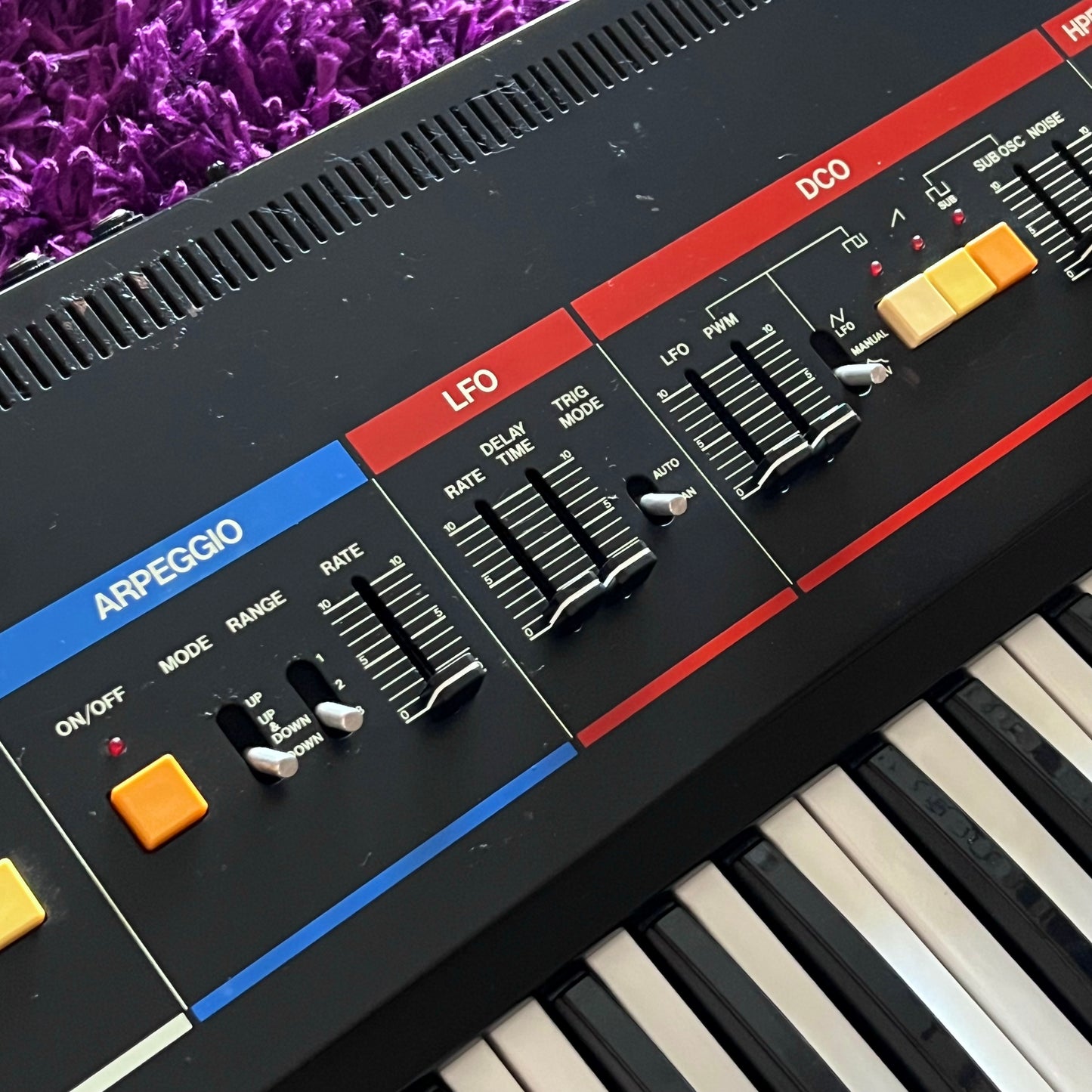 Early 1980s Roland JUNO-6 Polyphonic Analog Synthesizer Vintage (Factory 240V)