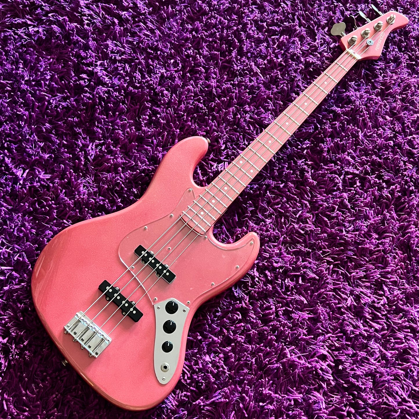 2013 Fernandes RJB-CUSTOM Jazz Bass Rose Pink Metallic (w/ Case)