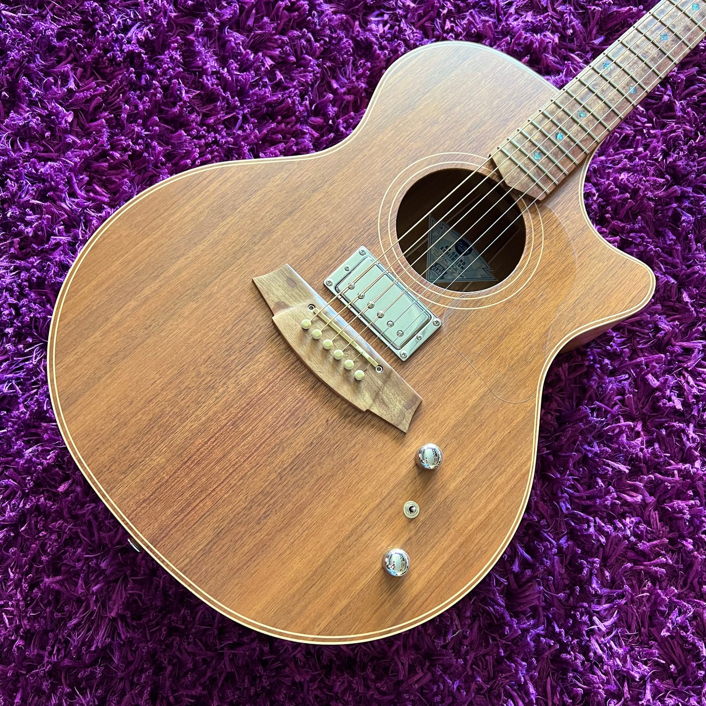 2021 Cole Clark Angel CCAN2EC-BLBL-HUM Humbucker Acoustic Electric Guitar (w/ OHSC)