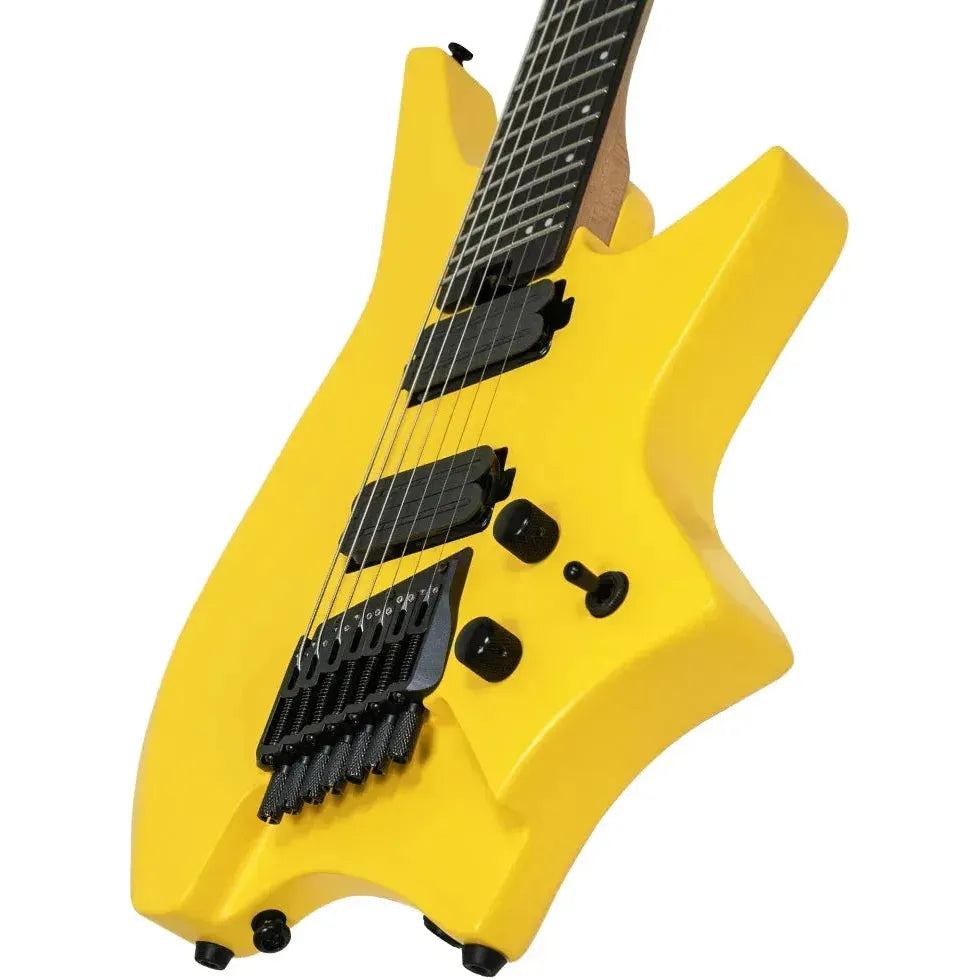 HILS HZ7 – Satin Honey Yellow – Headless 7-String Guitar