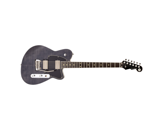 Reverend Reeves Gabrels Signature FM Transparent Black Flame Maple