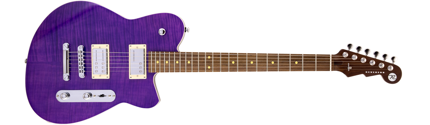 Reverend Charger RA FM Transparent Purple Flame Maple