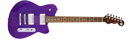 Reverend Charger RA FM Transparent Purple Flame Maple