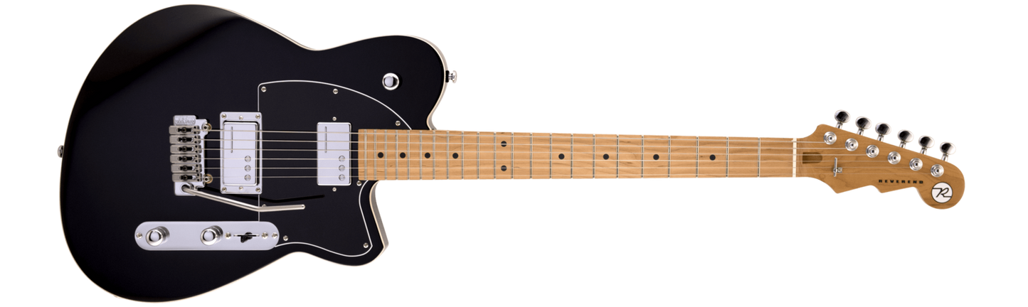 Reverend Crosscut W w/ Wilkinson Tremolo Midnight Black