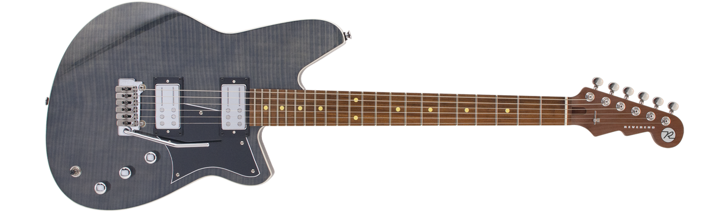 Reverend Kingbolt RA FM w/ Wilkinson Tremolo Transparent Black Flame Maple