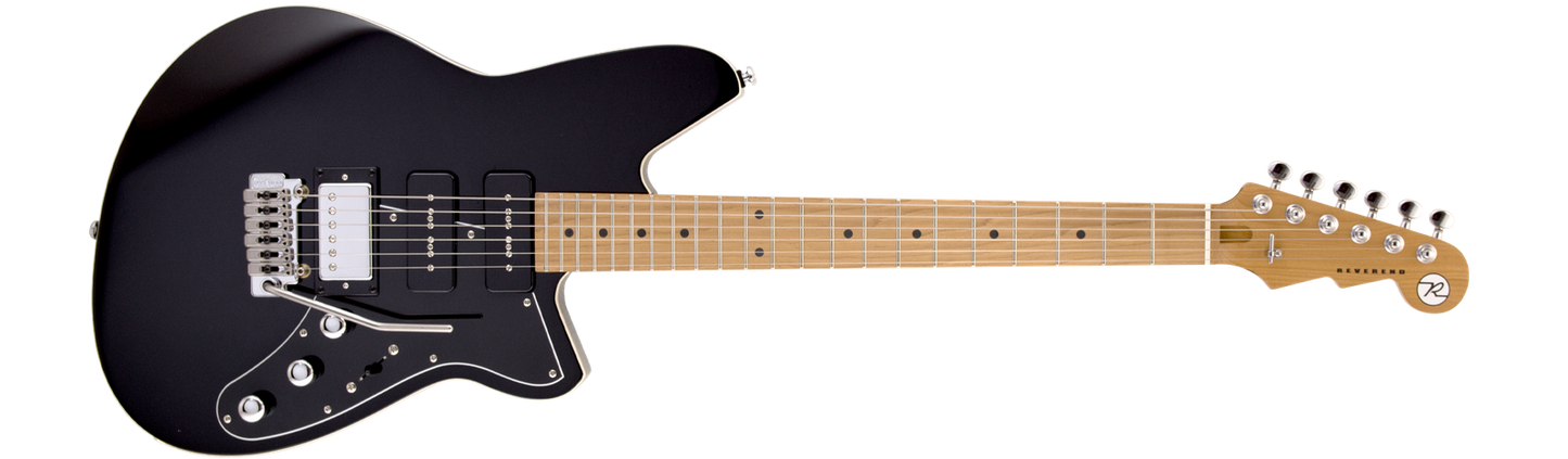 Reverend Six Gun HPP w/ Wilkinson Tremolo Midnight Black