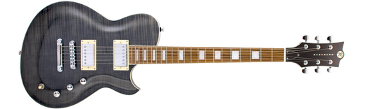 Reverend Roundhouse FM Transparent Black Flame Maple