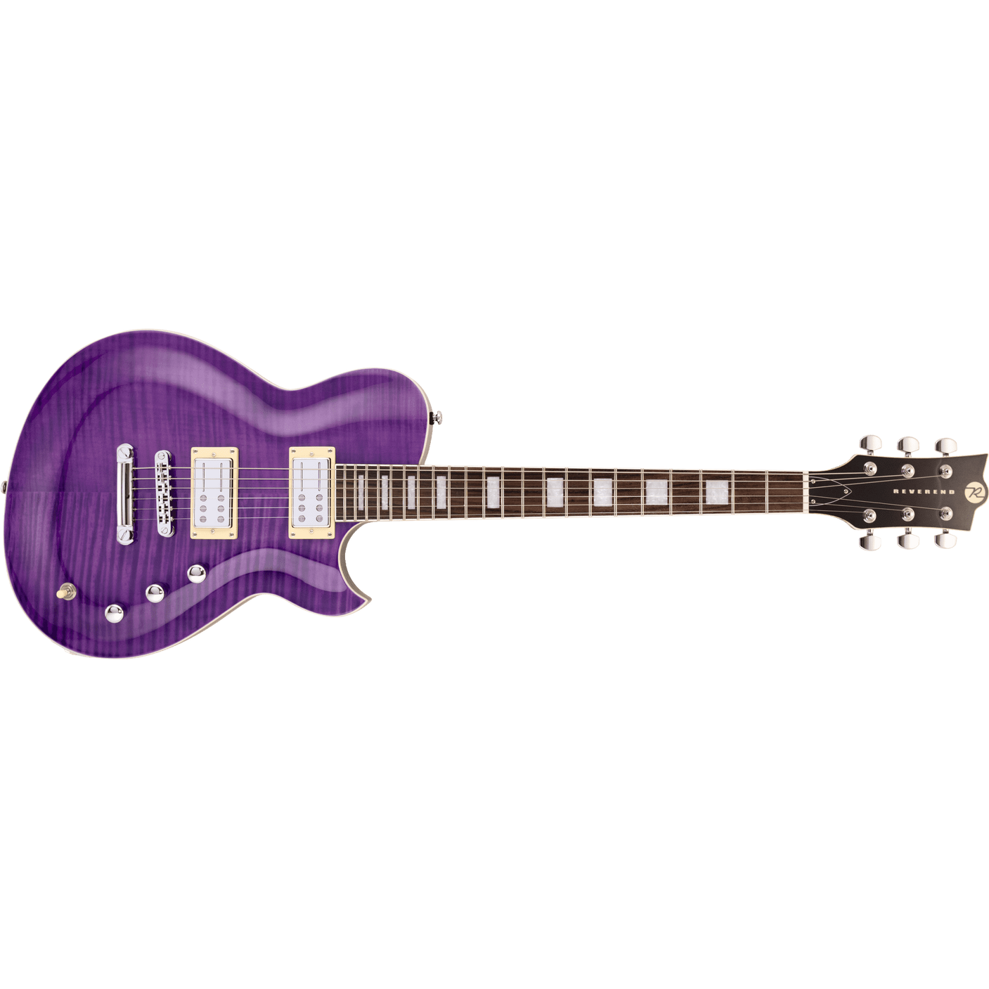 Reverend Roundhouse FM Transparent Purple Flame Maple