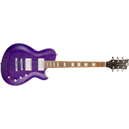 Reverend Roundhouse FM Transparent Purple Flame Maple