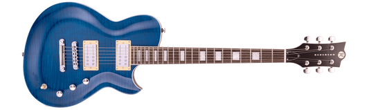 Reverend Roundhouse FM Transparent Blue Flame Maple