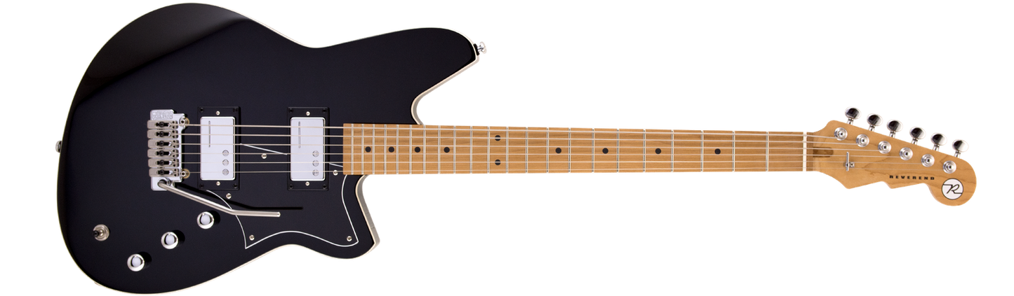 Reverend Descent W Baritone w/ Wilkinson Tremolo Midnight Black
