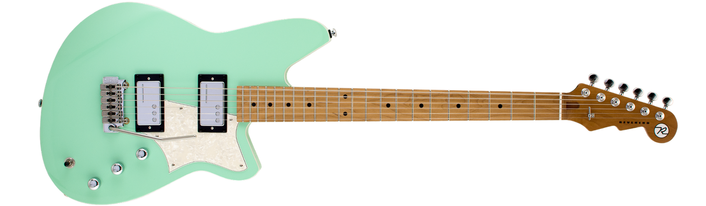 Reverend Descent W Baritone w/ Wilkinson Tremolo Oceanside Green