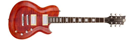 Reverend Roundhouse FM Transparent Red Flame Maple