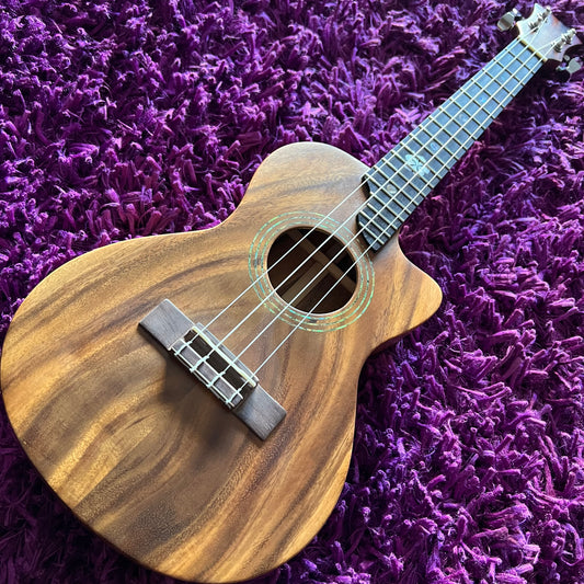 Custom "The Little Mermaid" Inlay Tenor Ukulele (w/ Case)