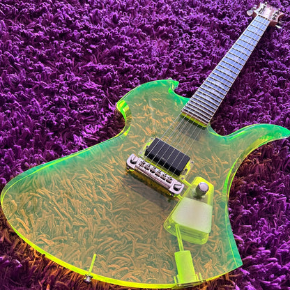 Fernandes MG-115C Acrylic Mockingbird Green Acrylic Transparent (Hide Signature)