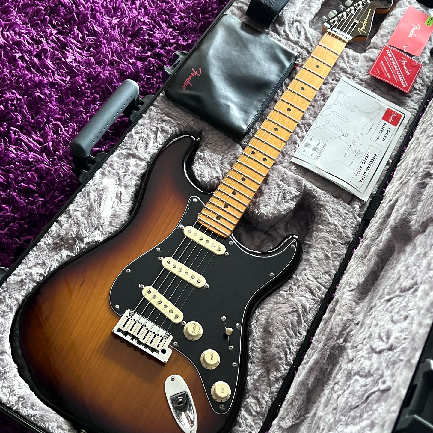 2021 Fender American Ultra Stratocaster Luxe 2-Colour Sunburst Maple Fingerboard (w/ OHSC)