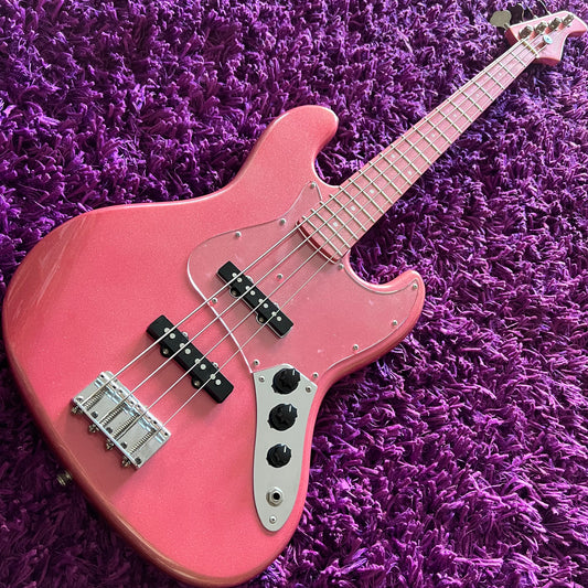 2013 Fernandes RJB-CUSTOM Jazz Bass Rose Pink Metallic (w/ Case)