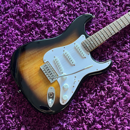 Fender Squier Affinity Electric Guitar Starter Package Brown Sunburst (w/ Amp, Stand & Gig Bag)