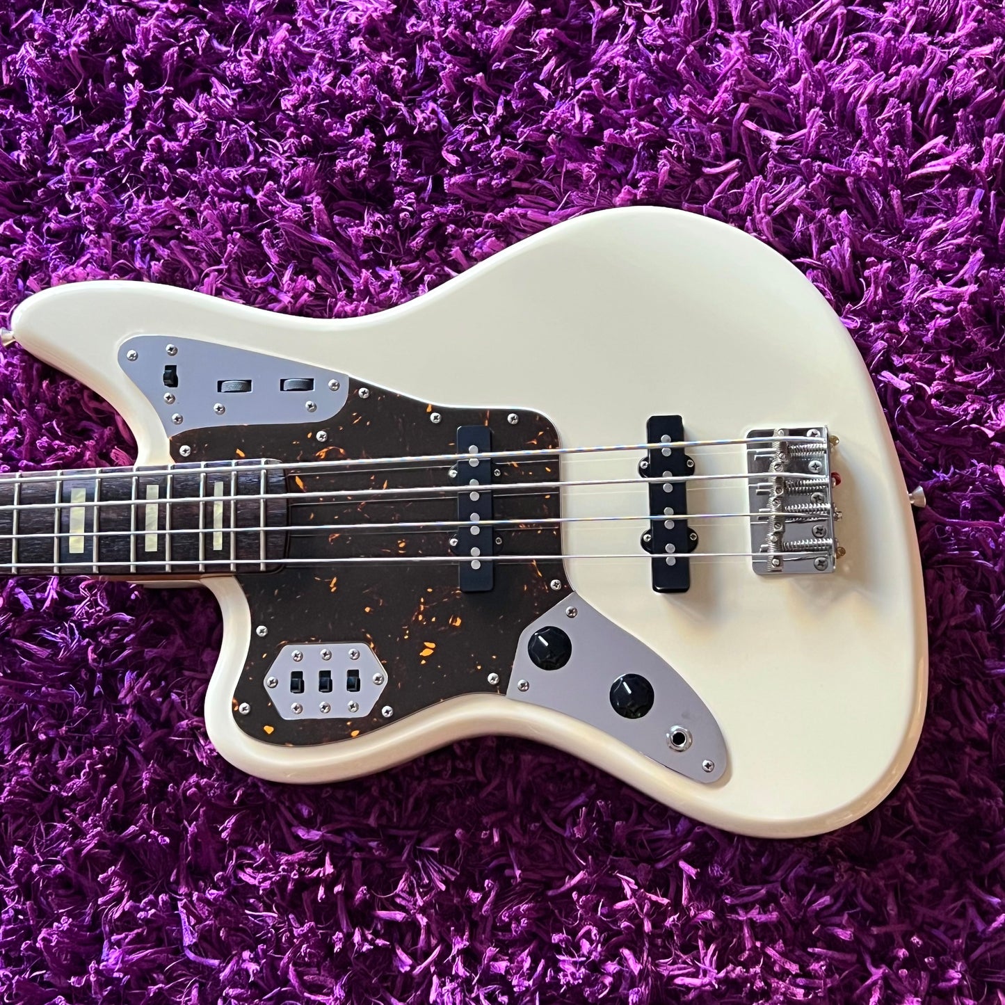 2010-11 Fender J-Craft JAB-LH Jaguar Bass Olympic White Left Handed (MIJ) (w/ Gig Bag)