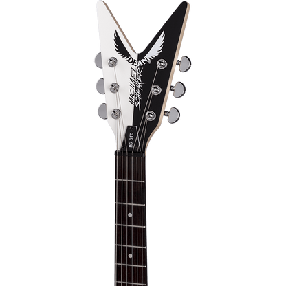 Dean MSSTD Michael Schenker Standard Flying V Black/White Electric Guitar