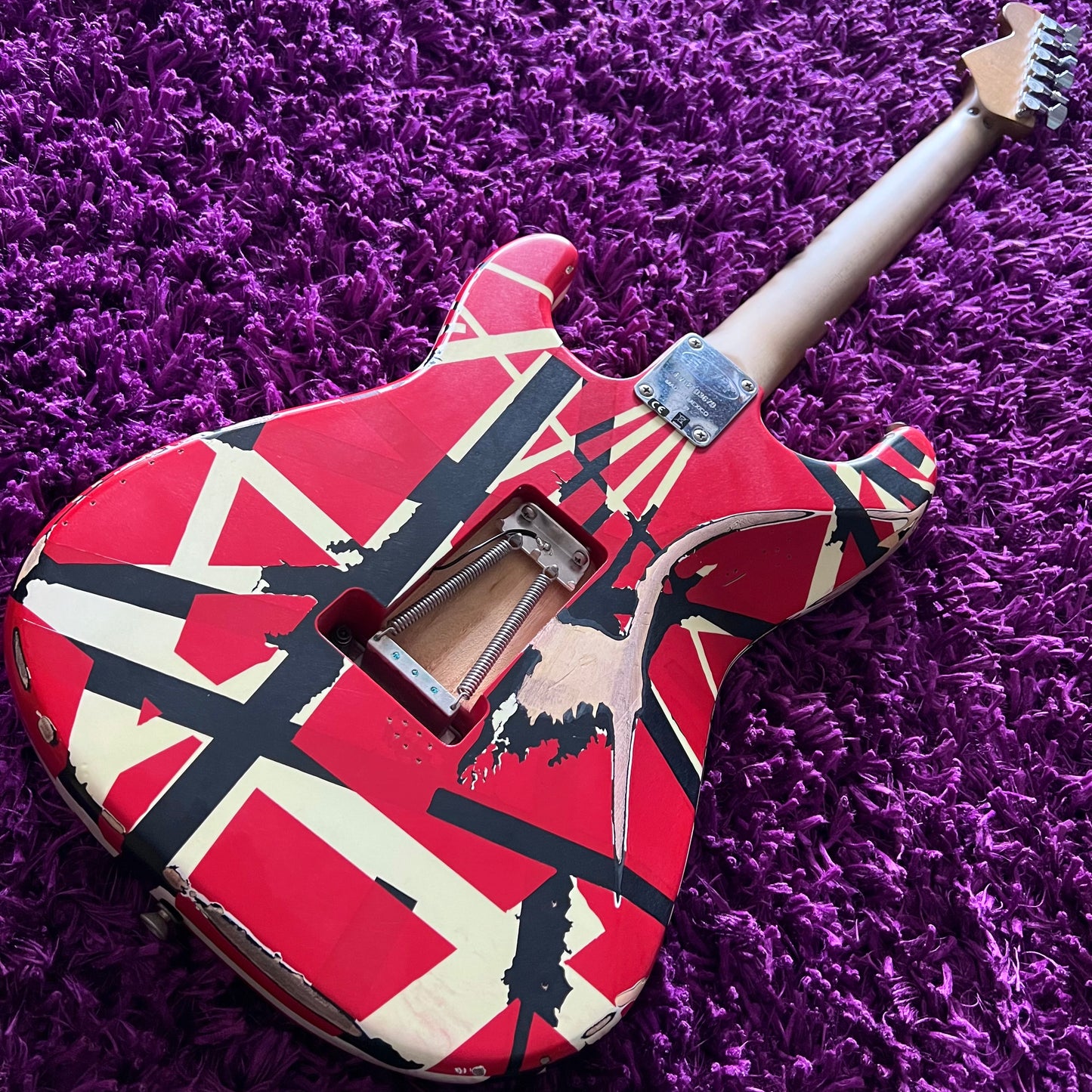 2021 EVH Striped Series Frankie - Red, White & Black Relic (w/ HSC)