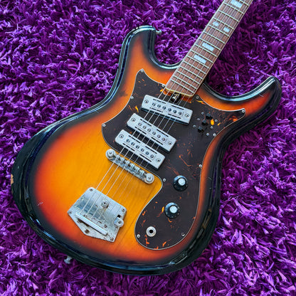 Late-1960s Kawai "Sen" 3-Tone Sunburst Electric Guitar (MIJ)