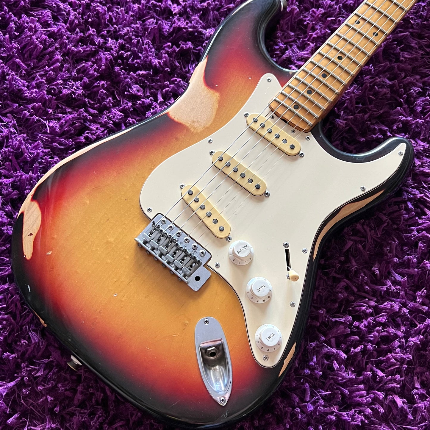 Early 1970s Greco SE-600 Stratocaster (3 Tone Sunburst Relic) (MIJ Matsumoku)