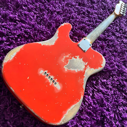 Relic'd Fender Style Telecaster Fiesta Red (Unknown Manufacturer)